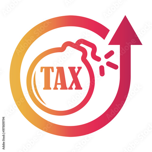 tax Line Gradient Icon