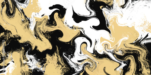 Complex black gold marble texture includes intricate fluid movement. This sensory graphic is a stylish packaging background.