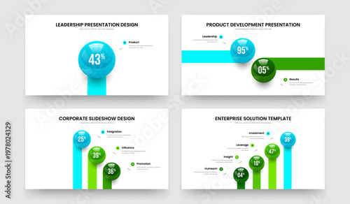 Product Strategy One Two Three Four Element Graph Presentation Template Vector Illustration Collection. Creative Growth 1 2 3 4 Step Chart Frame Layout Bundle.