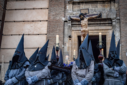 Semana Santa Valladolid, desfiles procesionales de manifestación religiosa católica en Valladolid España. celebración de la Semana Santa en España actos religiosos que recuerdan la muerte y resurrecci