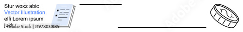 Financial transactions, currency exchange, contracts, business processes, economic agreements, budgeting. Document and currency symbol connected by a line. Financial transactions and currency