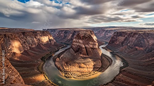 Majestic Horseshoe Bend Canyon Arizona USA with Colorado River