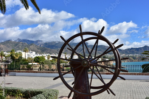 town Nerja,view from balcony of Europe,Spain