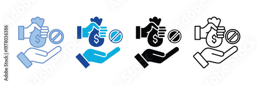 Anti Corruption  Icon Set Multiple Style Collection