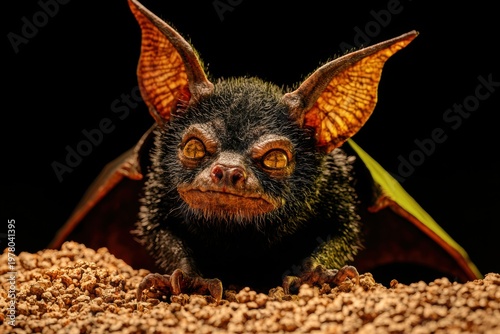 Silent skies a mutant bat with sound-absorbing wings soars through the night revealing hidden secrets