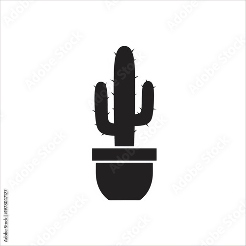 Hand holding cactus vector illustration icon