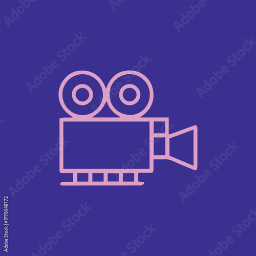 Vintage film camera icon isolated on simple background simple vector illustration icon simple.