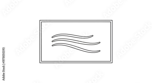 Minimalist Wind Icon: Abstract Swirls Representing Airflow and Breeze