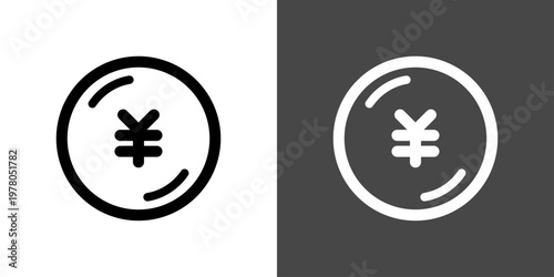 シンプルなコインのアイコン