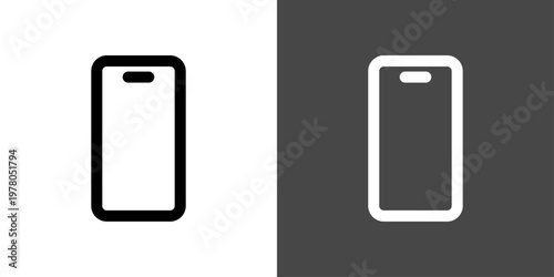 シンプルなスマートフォンのアイコン