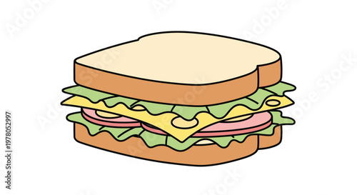 A sandwich with lettuce and meat.