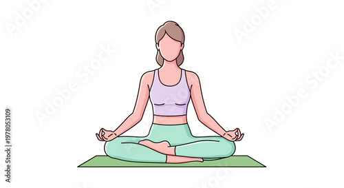 Woman in yoga meditation pose.
