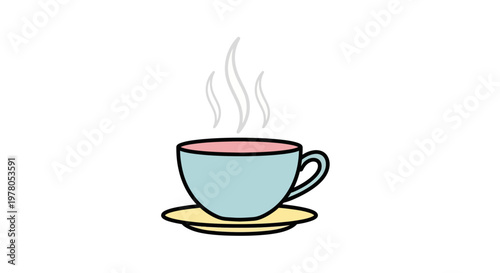 A steaming hot cup of coffee.