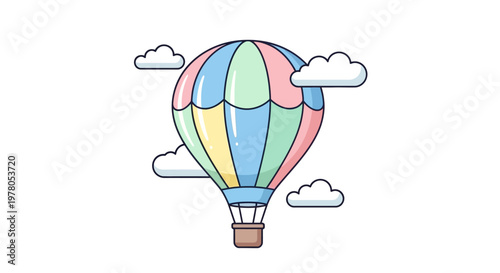 Colorful Hot Air Balloon Ride.