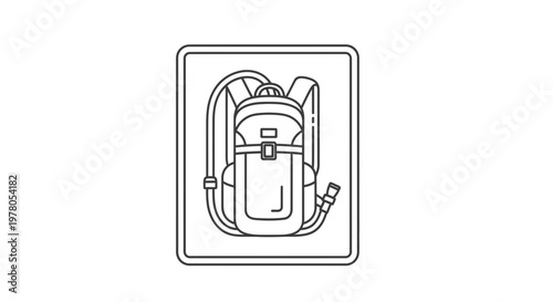 Hydration Pack Icon: Water Backpack for Hiking, Cycling, Sports, and Outdoor Activities