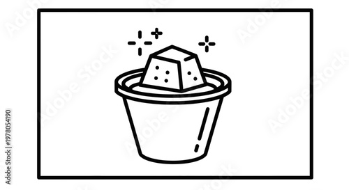 Hydroponic Growing Medium Cube in Water Bucket, Clean and Healthy Plant Start