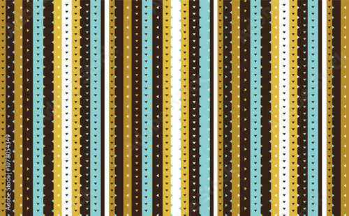 Seamless Geometric Tribal Pattern Background with Earth Tone Stripes and Triangle Shapes