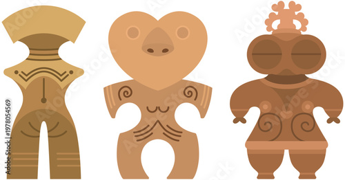 Dogu Figurine Illustration Set