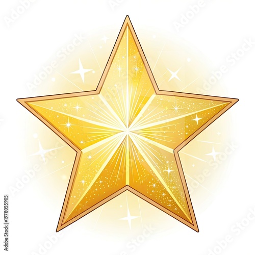 golden star on a white background