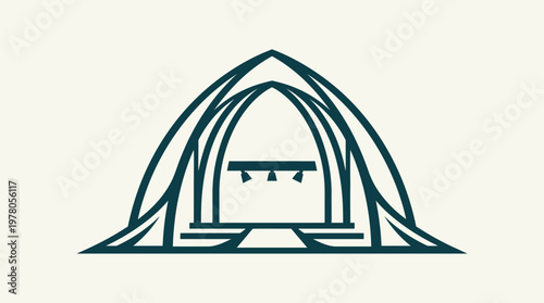 Minimalist Archway Design with Interior Lighting