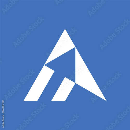 Geometric letter A arrow logo