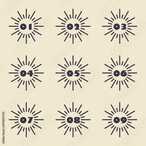 イラスト素材：各種フレーム、見出し、吹き出し、数字、番号、重要、ポイント