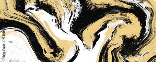 Premium black gold marble texture shows sophisticated mineral swirl. This luxury graphic is an opulent branding element for stylish design.