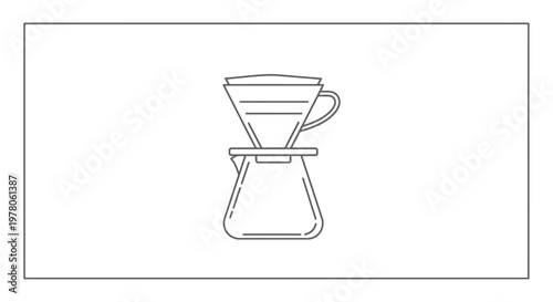 Pour Over Coffee Maker Icon - Manual Brewing Method for Fresh Coffee