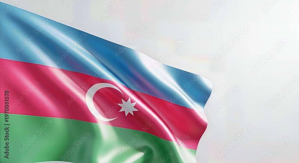 Naklejka premium Azerbaijan Flag Simple Clean Vector Illustration