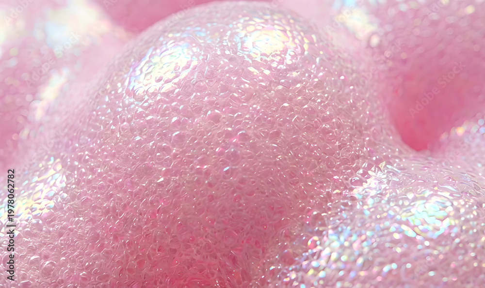 Fototapeta premium Extreme Macro of Iridescent Soap Foam Bubbles