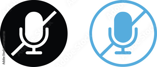 mute icon pack flat and outline microphone symbols for ui ux
