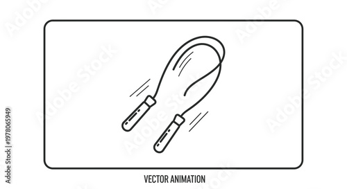 Jumping Rope Animation Vector Icon