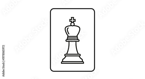 King Chess Piece Icon, Strategy and Game Concept
