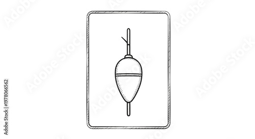 Fishing Bobber Icon, Fishing Float Symbol, Angling Equipment, Isolated Vector Illustration