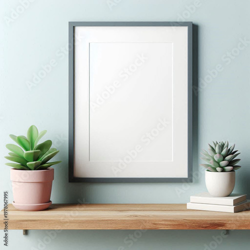 empty room with a picture frame