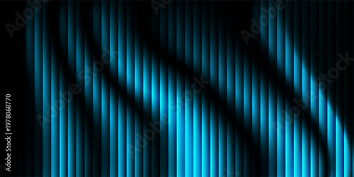 An intriguing dark blue abstract wave pattern with a luminous gradient. This digital art composition evokes a futuristic and mysterious atmosphere, enhancing visual interest.