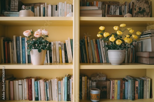 beautiful shelving. background with zoom close-up
