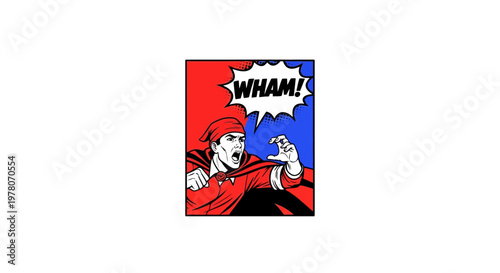 Comic Book Superhero Wham Action Pop Art