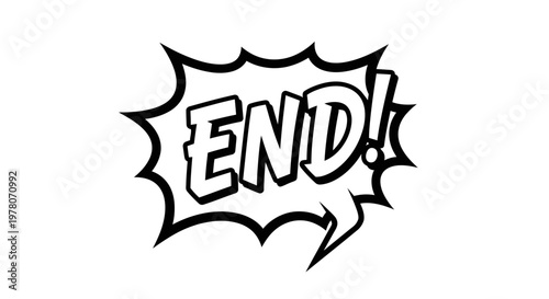 End Word Comic Speech Bubble