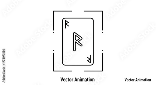 Rune Symbol P for Protection, Tarot Card Animation, Esoteric, Occult, Magic