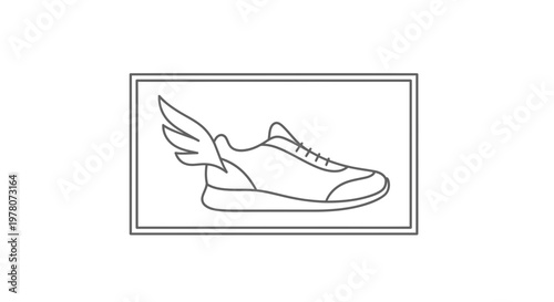Running Shoe with Wings Icon