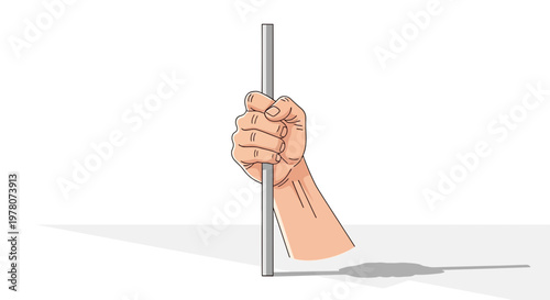 Hand Gripping Prison Bar