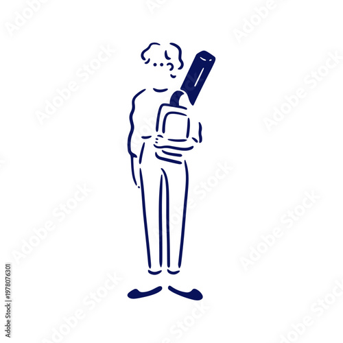 デザイン関係で働く女性のイラスト素材