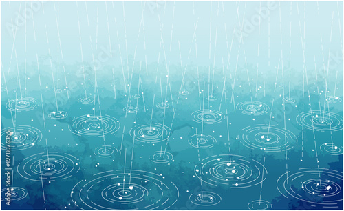 雨の地面のイラスト素材