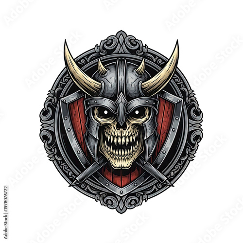Dark Human Skull Illustration Artwork