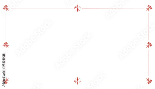 A festive snowflake border frame perfect for holiday greeting cards, winter invitations, or seasonal design projects