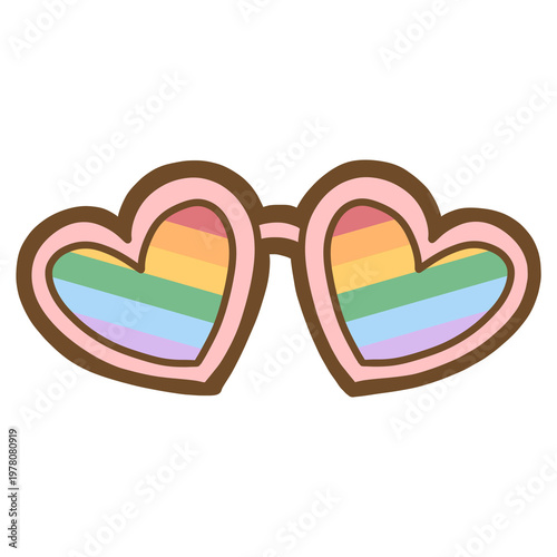 Cute Heart Pride Glasses
