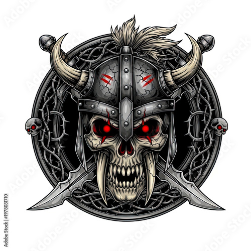 Dark Human Skull Illustration Artwork