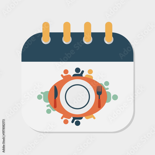 Calendar Event Dinner Party Icon