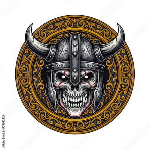 Dark Human Skull Illustration Artwork